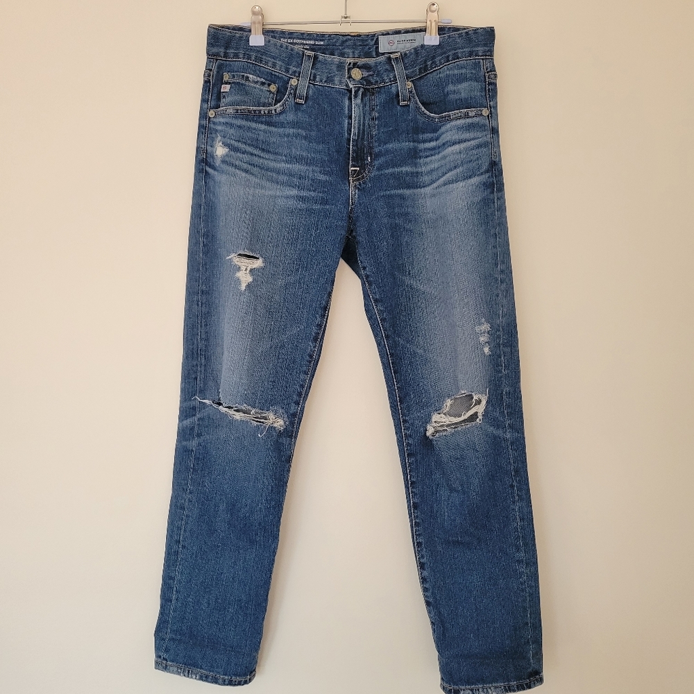 AG Adriano Goldschmied The Ex-boyfriend Slouchy Slim Denim Jean Size 27R